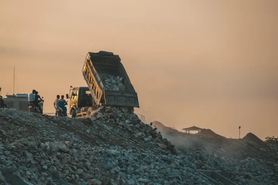 Dump Truck — Construction Site